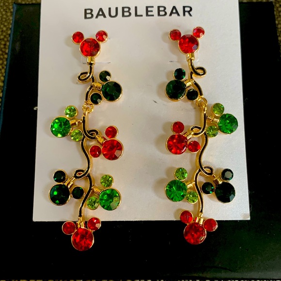 BaubleBar Jewelry - Disney x BaubleBar Christmas Light Mickey Mouse Earrings